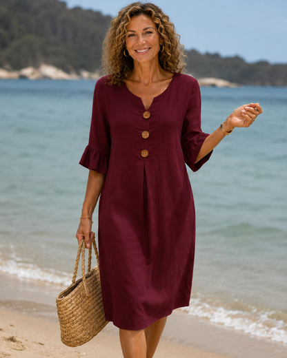 Vestido Vanesa Lino Fluido