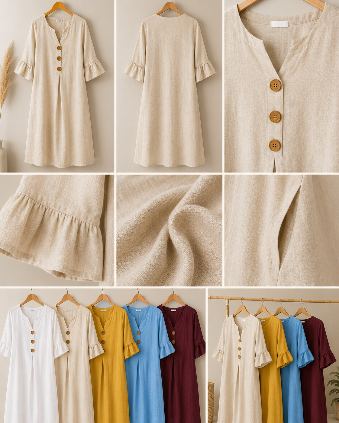 Vestido Vanesa Lino Fluido
