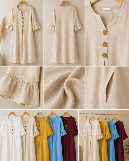 Vestido Vanesa Lino Fluido