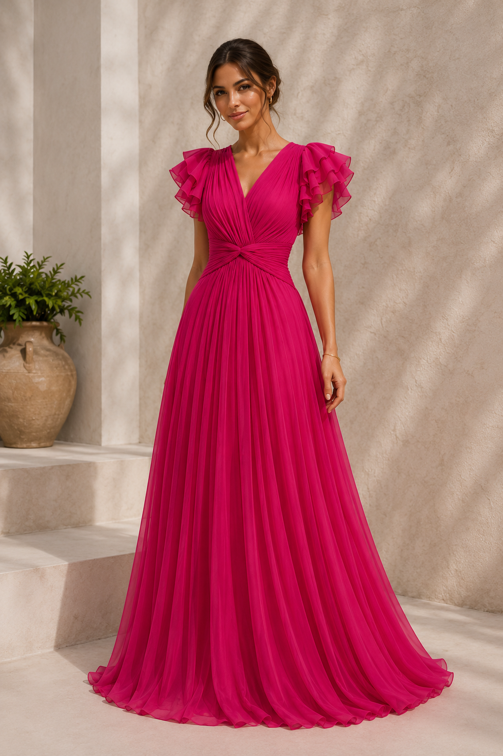 Vestido Rosy Plisado