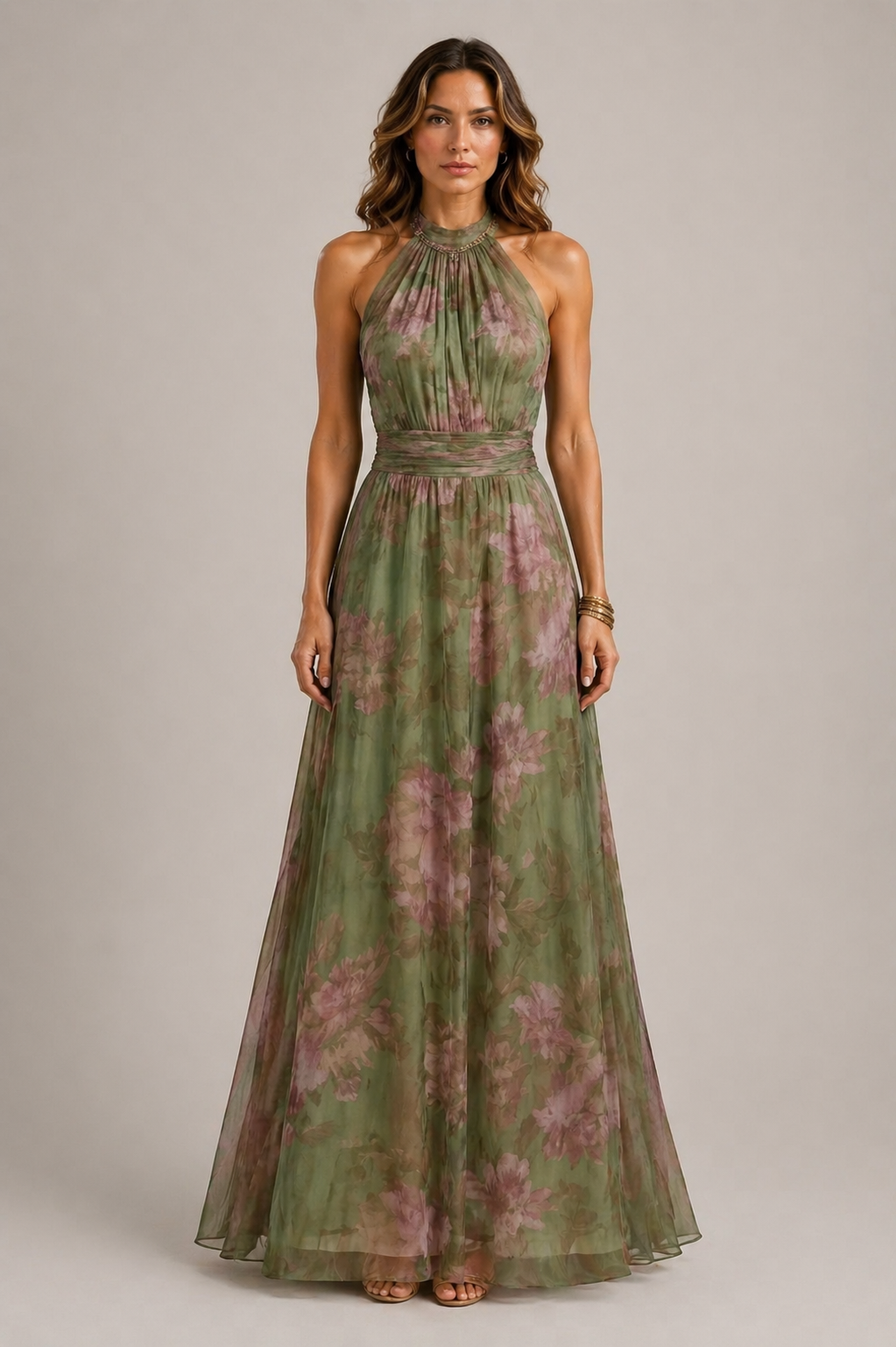 Vestido Theia Halter Fluido