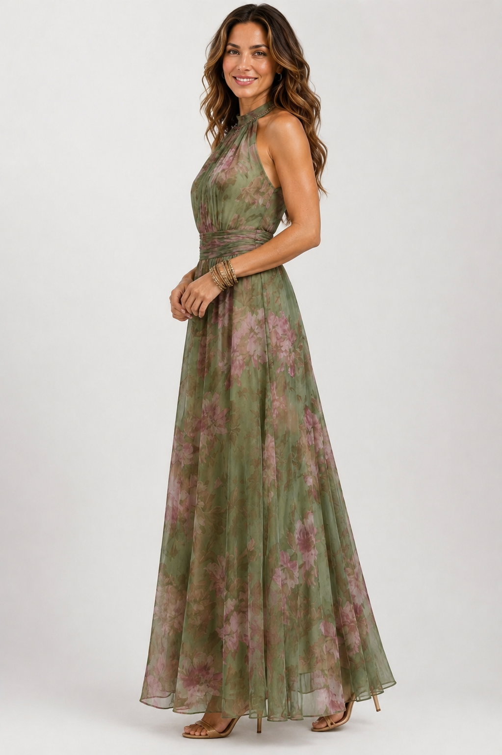 Vestido Theia Halter Fluido
