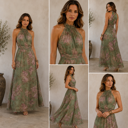 Vestido Theia Halter Fluido